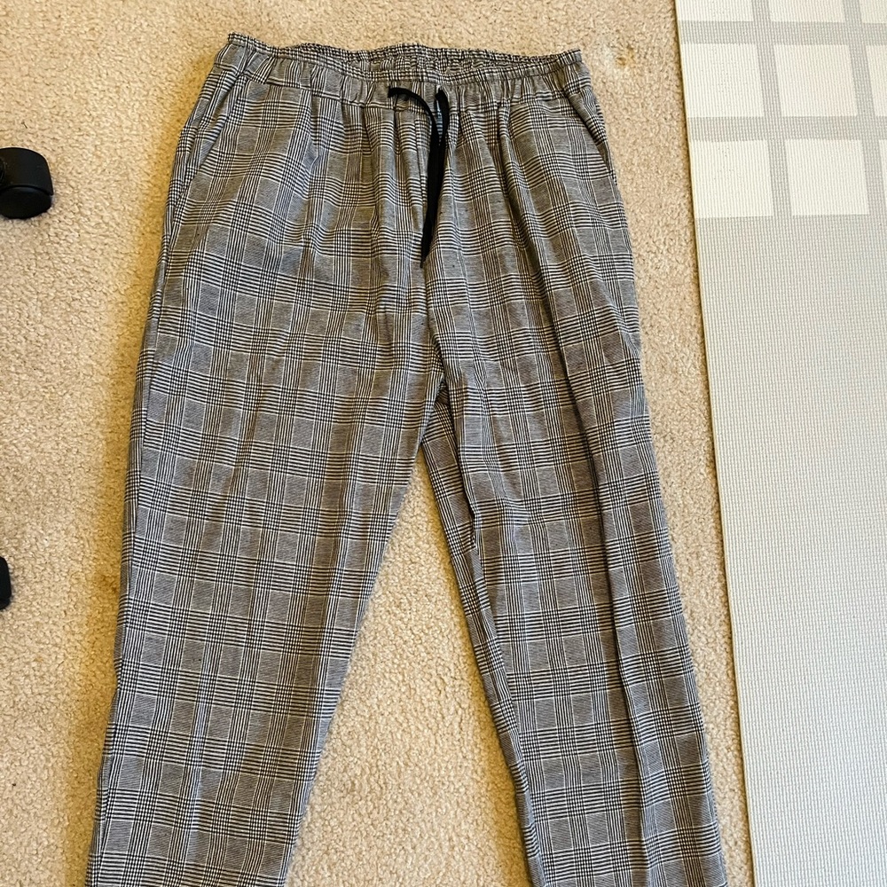 Shein Plaid Straight Leg Pants